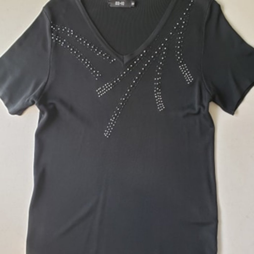 EQ : IQ BLACK BLOUSE 1X